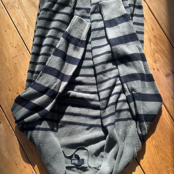 Women’s striped olive green and black ana cardigan - Picture 3 of 4